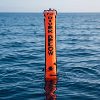 High-Visibility Inflatable Surface Marker Buoy Durable Surface Marker Buoy Portable Signaling Tube with Metal Loop Compact for Scuba Divers, Snorkelers, Snorkeling, Boat Trips