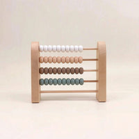 Early Learning Wooden Abacus Educational Abacus with Five Rods Compact Wooden Counting Toy Classic for Toddlers, Playroom, Nursery