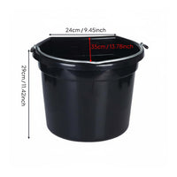 Flat Rear Nourishment Pail Large Opening Horse Water Pail Hanging Design