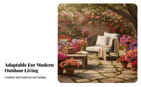 4 Pieces the manufacturerather-Resistant 4-Piece Woven Seating Set Plush paddings Outdoor Furnishing long-lasting Frame Conversation Group Easy to Clean for Hospitality Businesses, Entertainers, Patio, Garden, rearyard, waterside