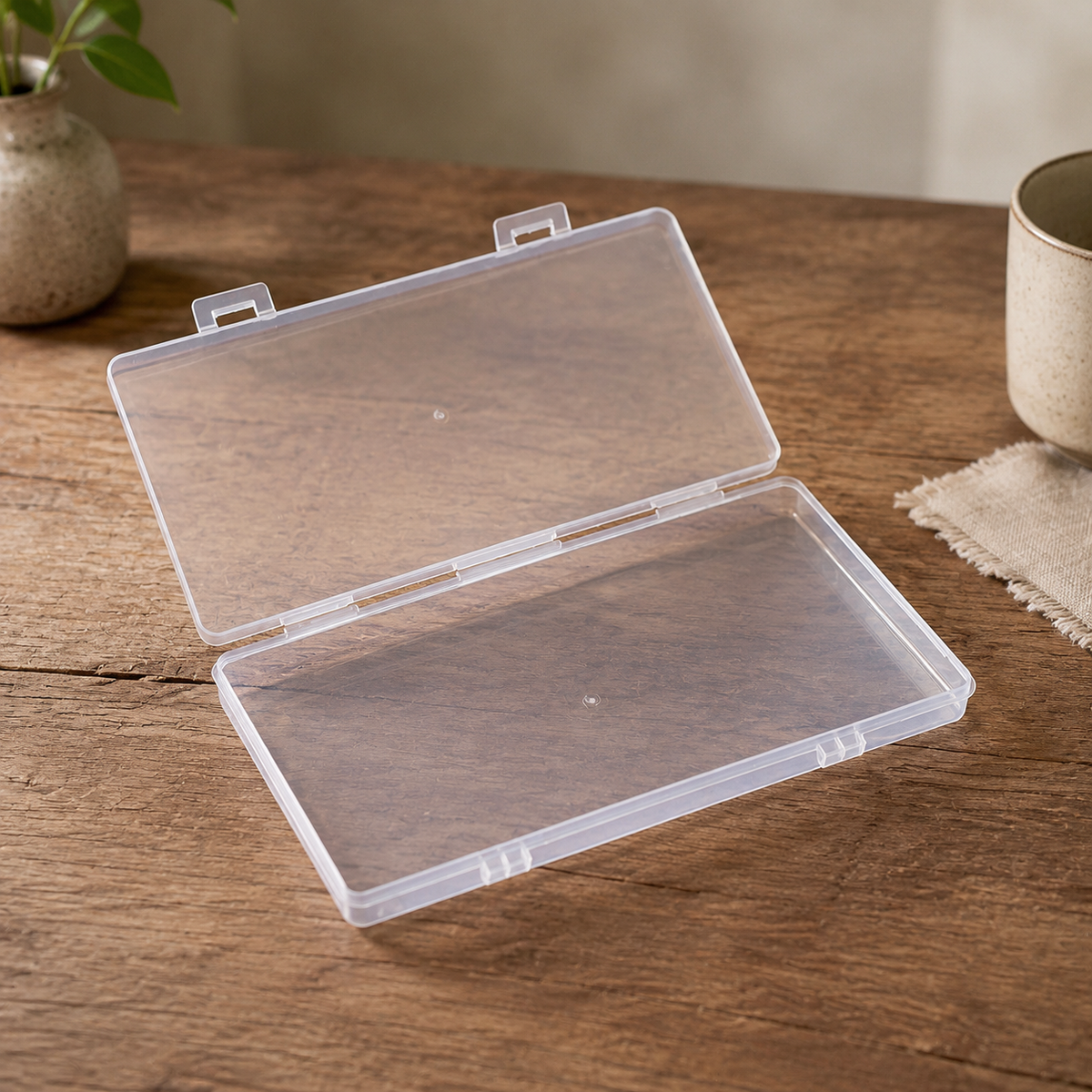 Clear Plastic Storage Box for Jewelry Parts and Small Items - Rectangular PP Container for Amazon/eBay