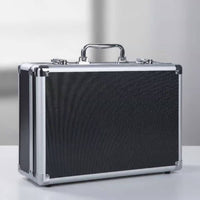 Lockable Equipment Briefcase Portable Lockable Equipment Case Heavy Duty Metal Instrument Box for Technicians, Hobbyists, Travel, Job Site, Field Work