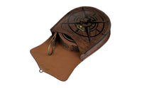 Medieval Belt Pouch Brown Viking Belt Bag Round Flap
