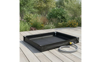 Foldable Basin with Drain Hose Square Portable Folding Tub Space-Saving Tub for Kids, Backyard