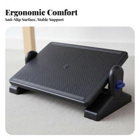 Improves Posture Adjustable Under-Desk Footrest Non-Slip Surface Massaging Foot Platform Sturdy Construction Erand Proceednomic Aid Portable for Students, Children, Distant Workers, Study Room, Home, Gaming, Travel