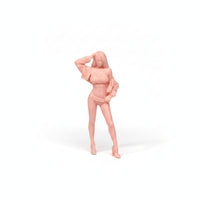 Finely Detailed Molded Female Miniature Figure Model Scene Prop Collectible Display Character Styled Miniature Female Figurine for Photography