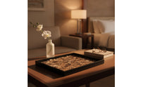 Rectangular Tray Versatile Rectangular Tray with Faux Stylish for Vanity