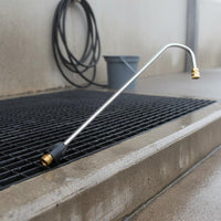 Quick Connect Angled Pressure Washer Extension M22-14 Fitting Gutter Cleaner Attachment Hard-to-Reach Areas Cleaning Tool Accessory Stainless Steel for Driveway