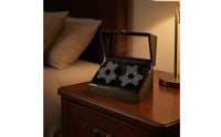 Wood-Grain Automatic Watch Winder Box Compact 6-Position Watch Winder Luxurious Case Quiet for Dresser