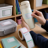 Waterproof Student Name Label Roll for School Supplies, Handwritten Mark Sticker for Class ID