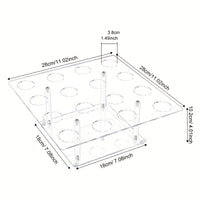 16-Hole Square Acrylic Ice Cream Display Stand