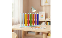 Educational Pattern Color Sorting and Stacking Game Fine Motor Color Sorting Game with Cards Logical Pattern Building Toy with Rods Tactile for Preschoolers, Toddlers, Homeschool, Classroom