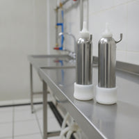 Easy to Clean Stainless Steel Milk Cup Portable Milking Cup with Outlet Tube Efficient Hygienic for Homesteaders