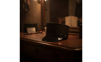 Costume Cap with Glossy Brim Tall Peaked Cap Realistic Railway Uniform Accessory for Cosplay