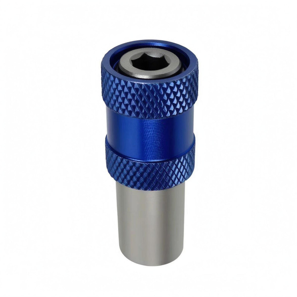 Hex Shank Chuck Adapter Knurled Grip Drill-to-Hex Adapter Power Tool Part Metal Cylindrical