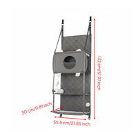 Over the Door Cat Climber Easy Installation Door Hanging Cat Climbing Structure Saving Pet Activity Center for Cats, Small Areas