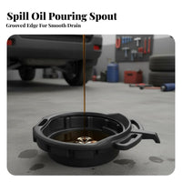 Oil Drain Pan Thickened Design Oil Change Pan Large Capacity Vehicle Fluid Drain Basin for Home Mechanics, DIY Enthusiasts, Auto Repair Shop, Workshop