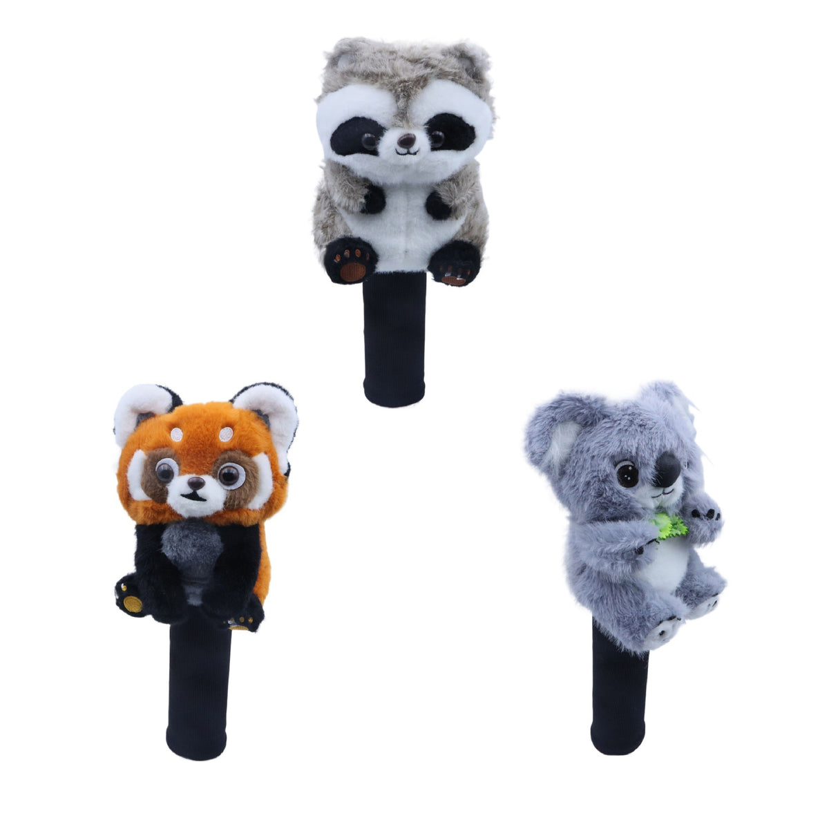 Plush Raccoon Bear Golf Wood Headcover Cartoon Club Head Cover