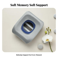 Washable Cover Spa Bed Face Pillow Ergonomic Design Face down Pillow with Hole Skin-Friendly Material for Office Workers