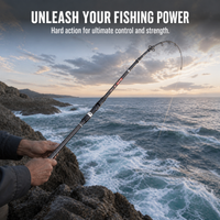 Carbon Fiber Telescopic Fishing Rod with Luminous Soft Tail for Sea Fishing and Rock Fishing