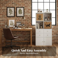 Modular Cube Organizer Vintage Design Shelving Unit Customizable Layout Storage Shelf for Apartment Dwellers, Students, Living Room, Entryway