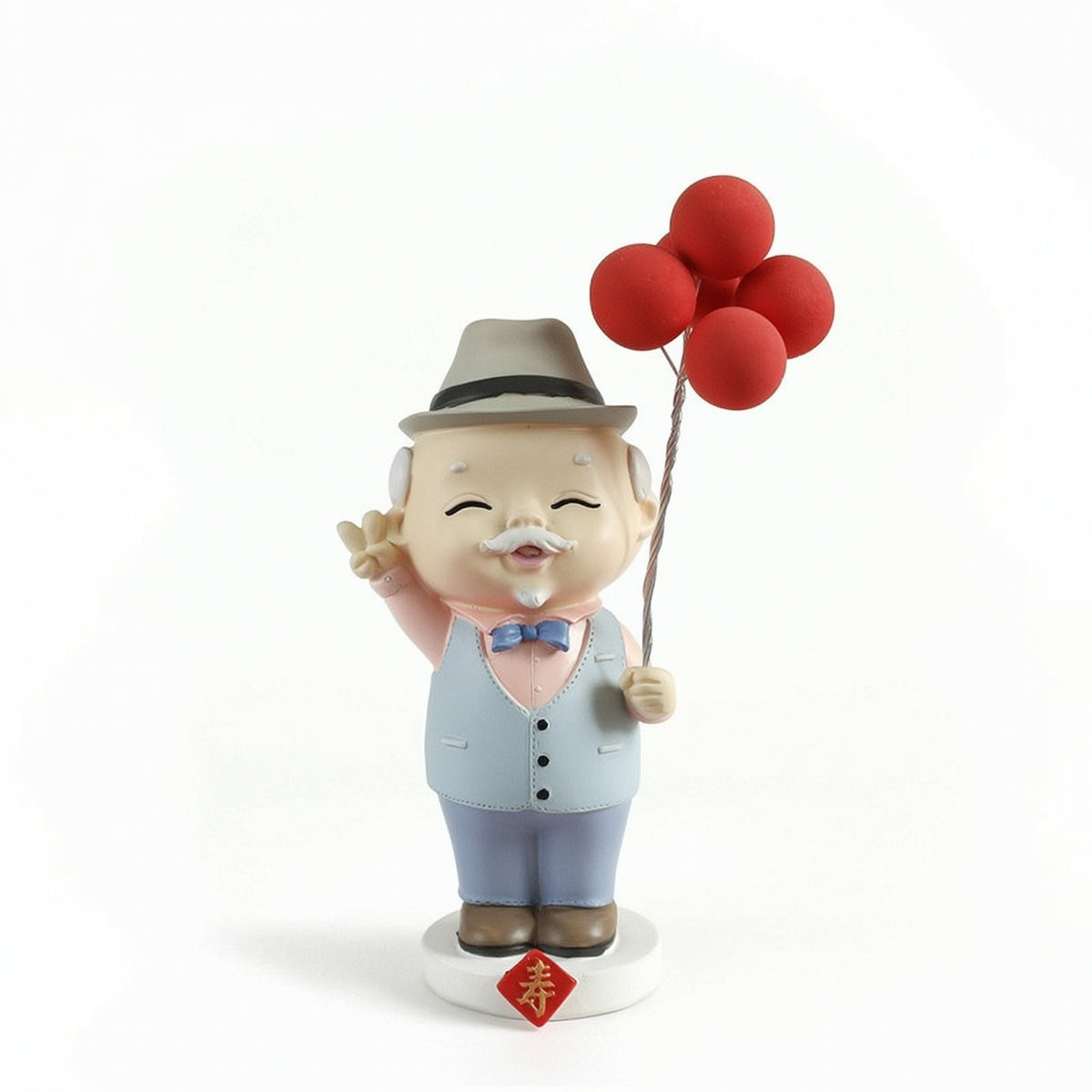 Resin Figurine with Base Decorative Sculpture Painted for Wedding, Couples