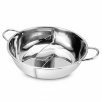Thickened Material Divided Hot Pot Double Handle Yuan Yang Pot Food Grade Cookware for Party