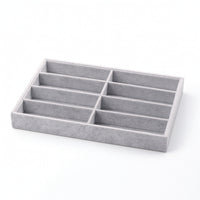 Slim-Profile Eyewear Tray with 8 Compartments Compact Glasses Tray Slim Sunglass Organizer Spacious for Dresser