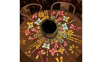 Automatic On/deactivate Solar Dragonfly Garden Light Weather Resistant Hollow Metal Projection Lantern Colorful Pattern Projection Lamp for Balcony