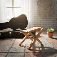 Solid Wood Wooden Guitar Footstool Stable Adjustable Guitar Foot Pedal Ergonomic Music Accessory Foldable for Performance, Practice