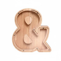 Natural Wood Wooden House Piggy Bank Great Gift Decorative Wooden Currency Bank Large Capacity Transparent Currency Box for Nursery, Desktop