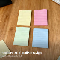 50 Sheets Sticky Note Pad Assorted Colors Self Notepad Portable Self Notepad for Students, Professionals, School, Desk, Planners