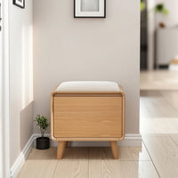 Shoe Storage Bench Compact Shoe Storage Bench Upholstered Furniture for Entryway, Hallway, Small Apartments