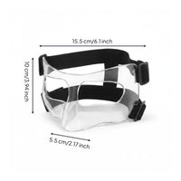 Adjustable Strap Basketball Face Mask Long-Lasting Clear Collision Mask Lightweight for Volleyball