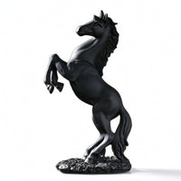 Resin Horse Figurine Rearing Horse Sculpture Tabletop Decor for Art Lovers