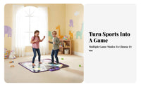 Multiple Difficulty Levels Musical Dance Mat with Voice Amplifier Responsive Pads Kids Electronic Dance Mat Foldable Design for Exercise