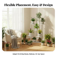 Floor-Standing Multi-Tier Plant Stand Easy to Move Mobile Tiered Planter Stand Rolling casters blossom storage areaSaving for Gardeners, homeowners, Balcony, Living Room, Indoor, Corner