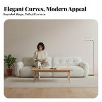 plush Sectional Sofa billowyLike design for living Room Furniture French Cream stylistic Couch for Apartment Dwellers, Families, Home, Lounge Area, Office