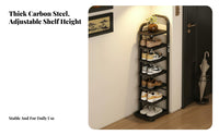 Space-Saving Foldable Shoe Rack Installation-No-Assembly Narrow Shoe Shelf Portable for Apartment Dwellers, Homeowners, Entryway, Dorm Room, Hallway, Bedroom