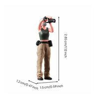 1/64 Scale Photographer Figure Highly Detailed Photographer Model Figure High Detail Miniature Street People Figurine for Hobbyists