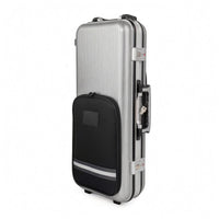 Lock Clasps Clamshell Saxophone Case Front Pocket Hard Saxophone Case Rounded Corners Lined Interior for Back Carrying