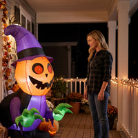 Spooky Pumpkin Ghost Inflatable Scary Halloween Inflatable Ghost Bright Inflatable Window Decoration Lightweight for Party, Storefront