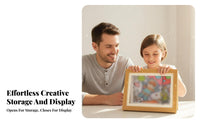 Changeable Kids Artwork Frame Large Capacity Artwork Storage Frame A4 Art Display Box Shatterproof Cover for Children, School