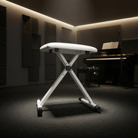 Keyboard Bench Height Adjustable Padded Cushion Folding Piano Stool
