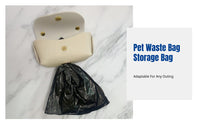 Portable Dog Waste Bag Dispenser, Leather Pet Waste Bag Holder, Hangs on Leash