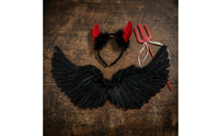 Feathered Wings with Headband and Three-Pronged Spear Layered Three-Pronged Spear Comfortable Costume Set Easy to Wear for Stage Performances