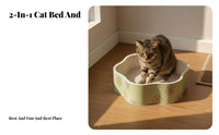 Long-Lasting Construction Cat Scratcher Lounge Bed Reduces Debris Cardboard Cat Scratcher Bed Furniture Protector for Indoors, Home