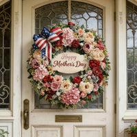 Independence Day Wreath Independence Day Patriotic Flower Wreath Holiday Decoration Home Decor for Porch, Wall