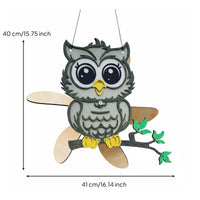 360° Rotation Wooden Creature Wind Whirligig Easy to Hang Cute Creature Whirligig Colorful Design Yard Hanging Decor 3D Effect for Garden, Patio