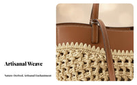 Large Capacity Woven drum Tote seasonal design Shoulder Bag Minimalist women's reachory Lightweight for voyageers, and aesthetic aficionados, Gift Givers, holiday, voyage, Shopping, everyday Use